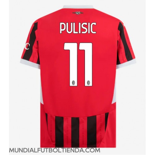 Camiseta AC Milan Christian Pulisic #11 Primera Equipación Replica 2024-25 mangas cortas